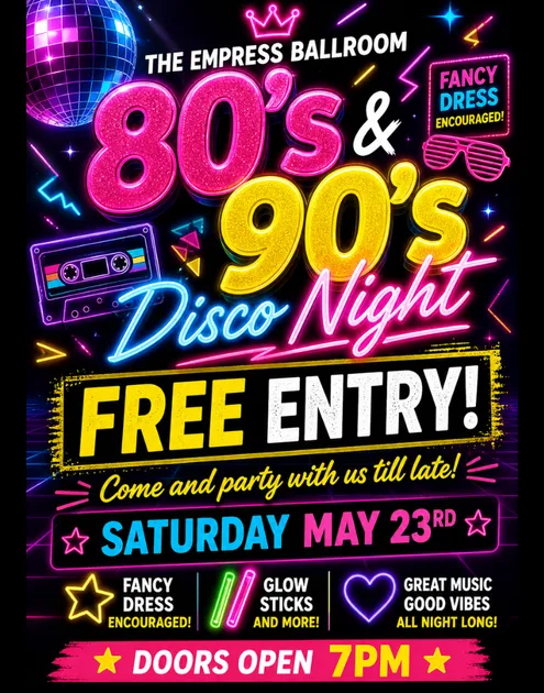80's & 90's Disco Night