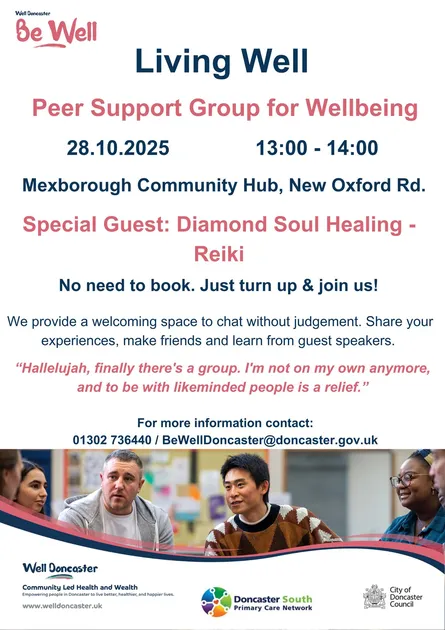 Living Well Peer Support Group for Wellbeing