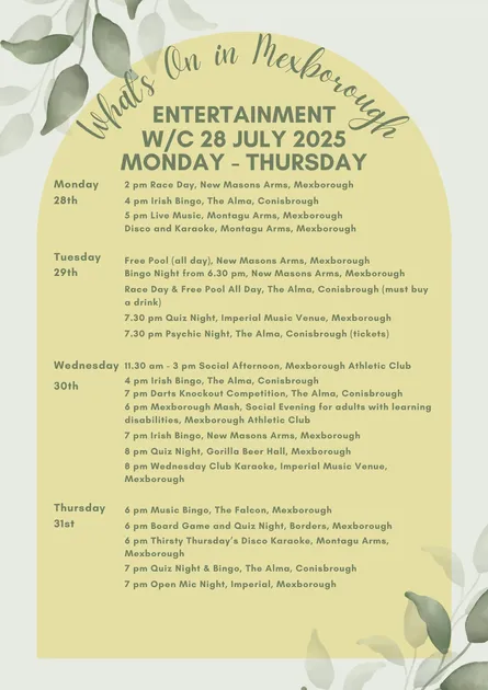 What's On in Mexborough