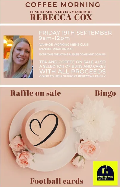 Coffee Morning Fundraiser in Loving Memory of Rebecca Cox