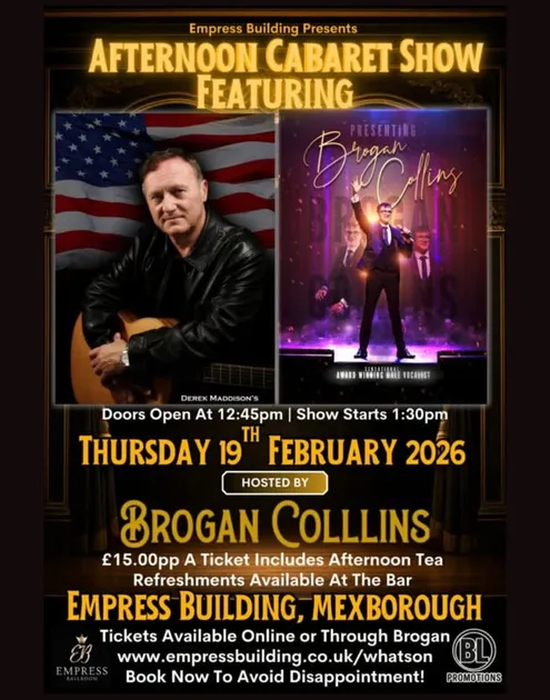 Afternoon Cabaret Show Featuring Brogan Collins