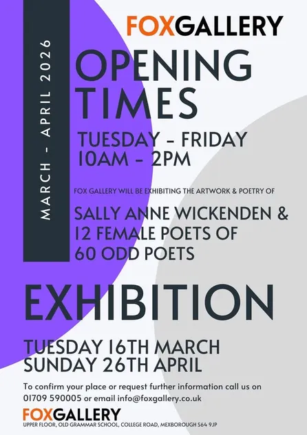 FOX Gallery Exhibition of Sally Anne Wickenden & 12 Female Poets image