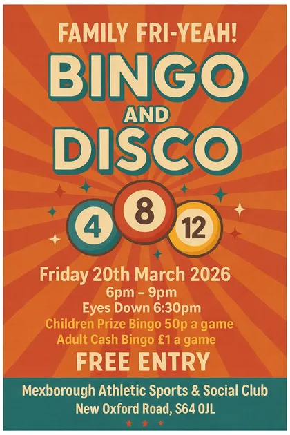 Family Fri-Yeah! Bingo and Disco