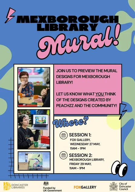 Mexborough Library Mural Preview