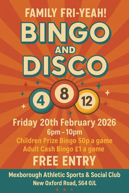 Family Fri-Yeah! Bingo and Disco