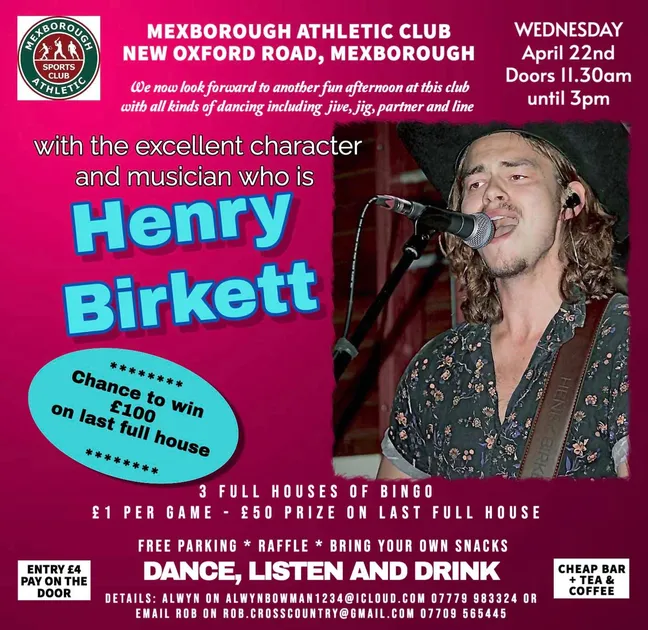 Dance, Listen and Drink with Henry Birkett