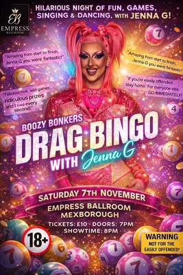 Boozy Bonkers Drag Bingo with Jenna G Image