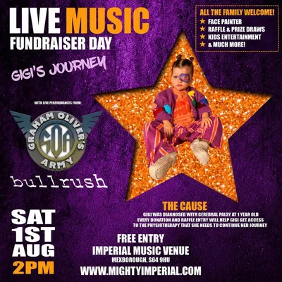 Live Music Fundraiser Day: Gigi's Journey Image