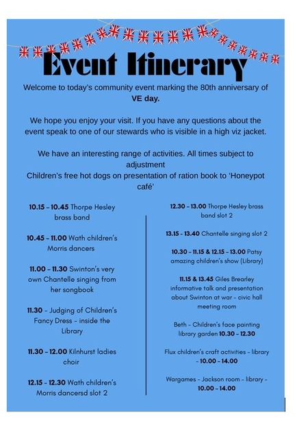 Community Event Marking the 80th Anniversary of VE Day