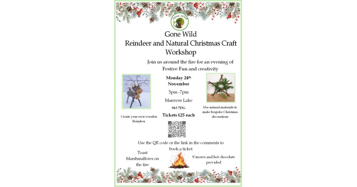 Reindeer and Natural Christmas Craft Workshop